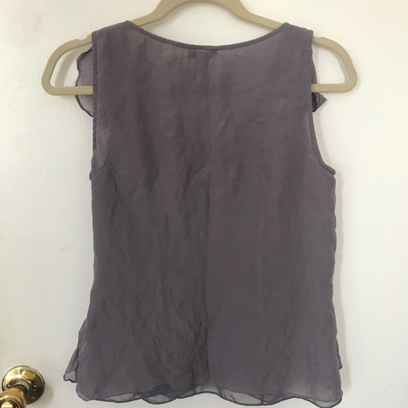 Silk J Crew Ruffle Tank - Picture 2 of 5